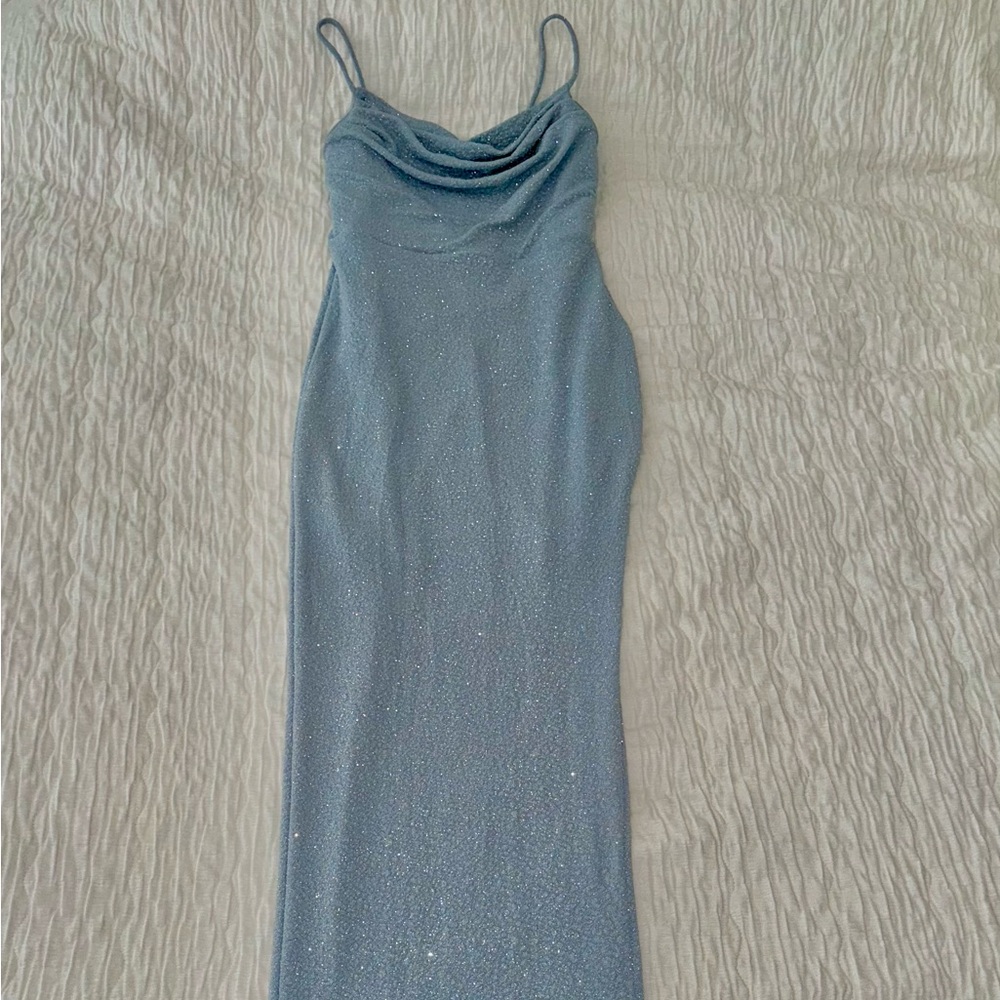Bodycon Glitter Light blue party dress